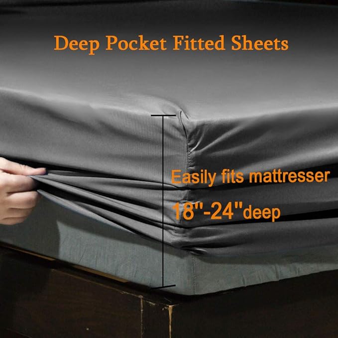 SONORO KATE Bed Sheet Set Super Soft Microfiber 1800 Thread Count Luxury - Image 3