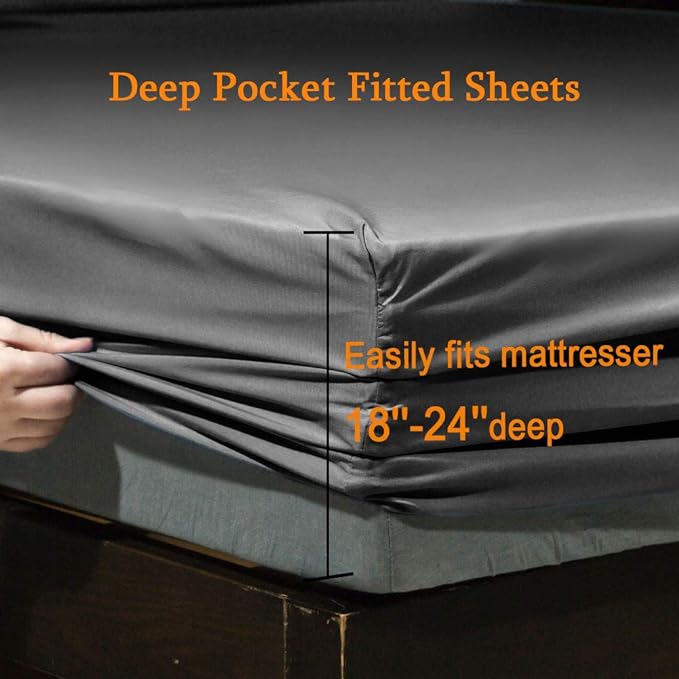 SONORO KATE Bed Sheet Set Super Soft Microfiber 1800 Thread Count Luxury - Image 3
