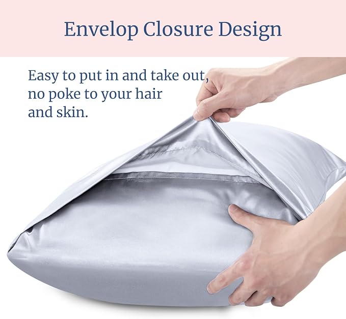 BEDELITE Satin Pillowcase for Hair and Skin, Super Soft and Cooling Similar to - Image 6