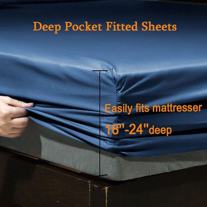 SONORO KATE Bed Sheet Set Super Soft Microfiber 1800 Thread Count Luxury - Image 3