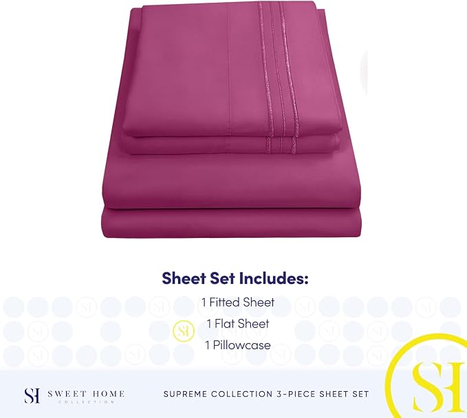 Twin XL Sheets - Breathable Luxury Sheets - 1800 Supreme Collection Extra Soft - Image 4