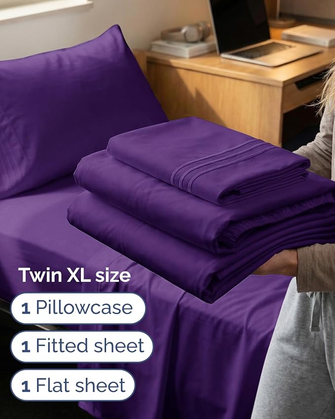 Twin XL Size 3 Piece Sheet Set - Image 3