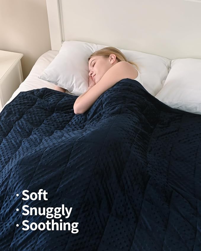 Mr. Sandman Weighted Blanket for Adults, Minky Heavy Blanket for Woman - Image 2