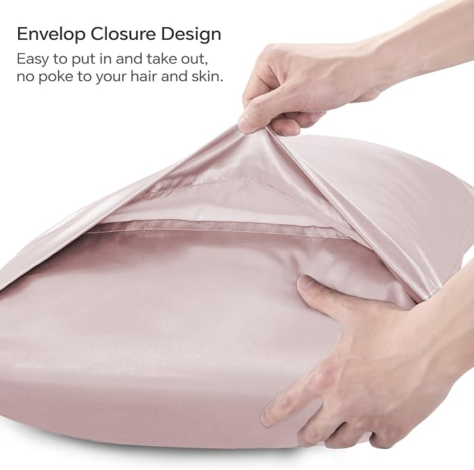 BEDELITE Satin Body Pillow Cover, Super Soft and Cooling Body Pillow Pillowcase - Image 4