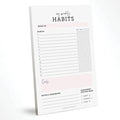 CARDAMONOLY Habit Tracker Notepad in Black and Light Pink- 50 Page Tear Off by CARDAMONOLY