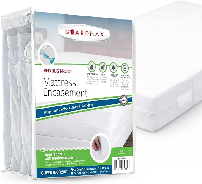 Guardmax Jersey Knitted Queen Zippered Mattress Encasement by Guardmax