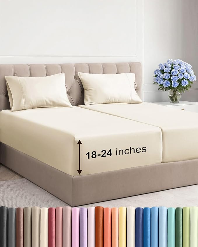Extra Deep Split King Sheet Set by CGKUnlimited