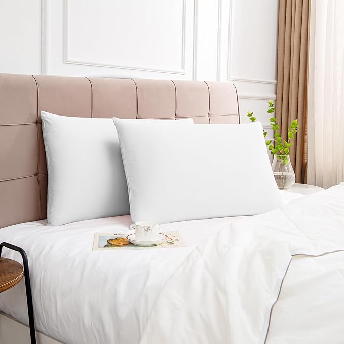 Deep Dream 100% Cotton King Size Pillow Cases Set of 2, 600 Thread Count Cotton - Image 6