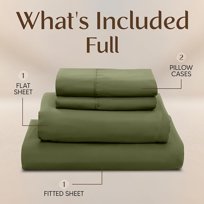 Utopia Bedding Full Size Sheet Set – 4 Piece Bed Sheets, Soft and Breathable - Image 3