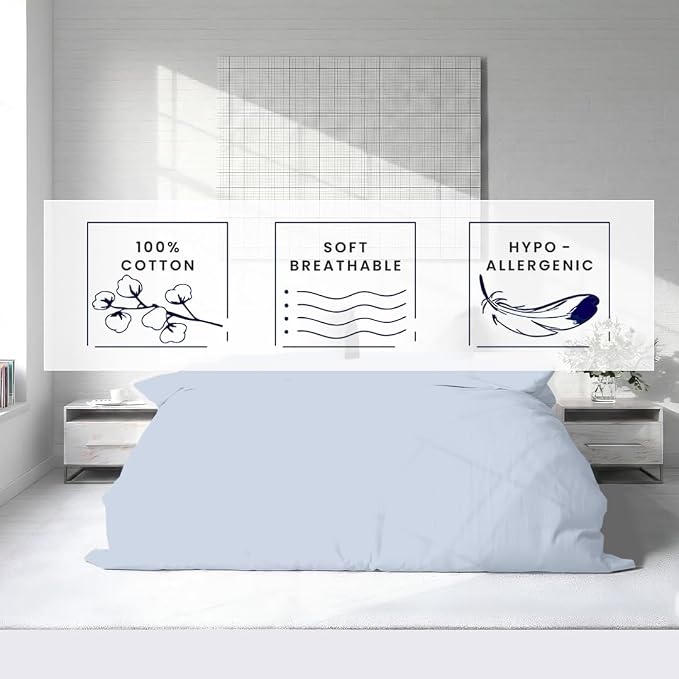 Kotton Culture 1 Pc Duvet Cover Queen Size/Full Size-100% Egyptian Cotton 600 - Image 5