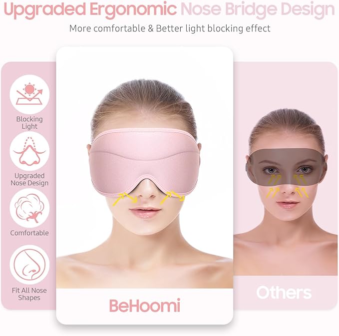 BeHoomi Sleep Mask, Premium Eye Mask - Image 2