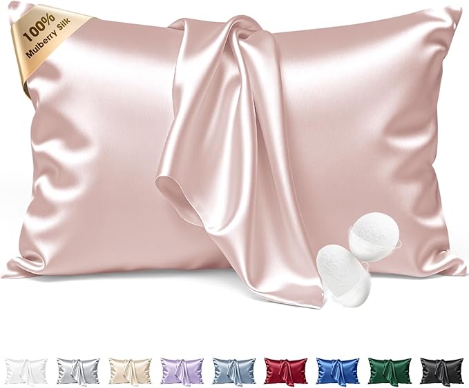 Silk Pillow Cases King Size 100% Mulberry Silk Pillowcase by BRINGYOUTHEBEST