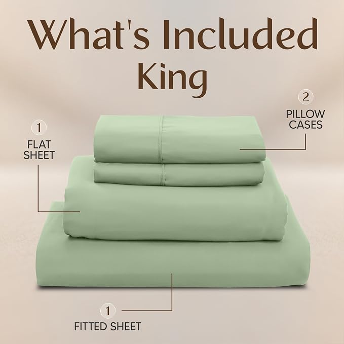 Utopia Bedding King Size Sheet Set – 4 Piece Bed Sheets, Soft and Breathable - Image 3