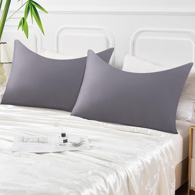 Curved Pillow Case King Size, Side Sleeper Pillow Cases Cover Cooling Rayon - Image 7