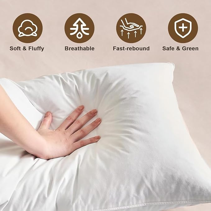 BHZ Goose Down Feather Pillows Queen Size - Image 5