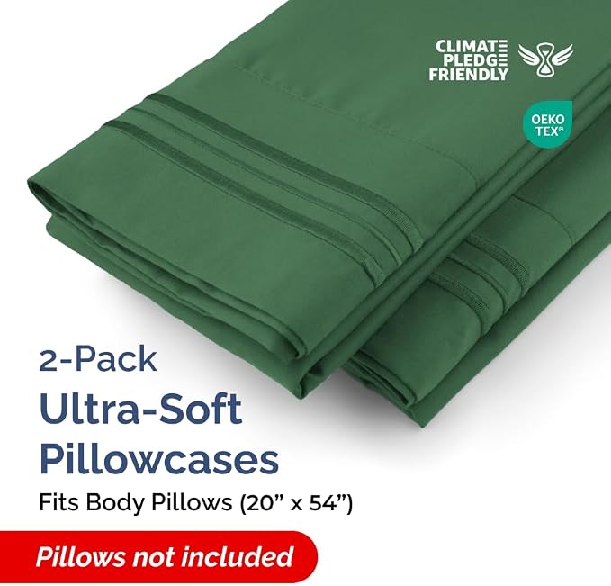 Body Pillowcases Set of 2-20x54 Long Body Pillow Case - Image 2