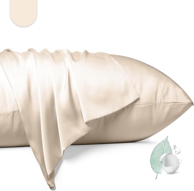 100% Mulberry Silk Pillowcase 2 Pack, King Size Silk Pillow Cases by Unknown