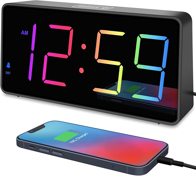 Peakeep Digital Alarm Clock for Bedroom Bedside, Extra Loud for Heavy Sleepers by PEAKEEP