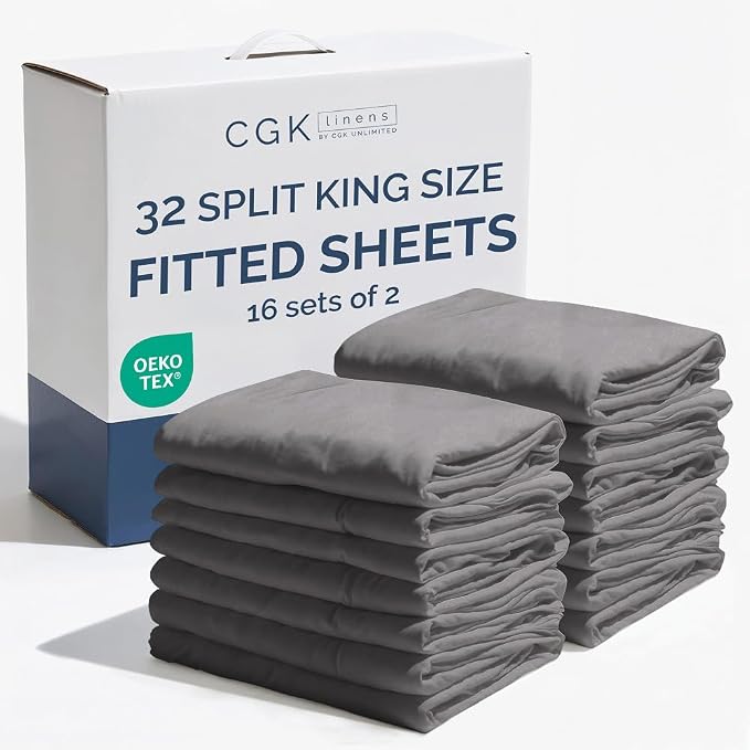 Bulk Case Pack of 16 Fitted Sheets by CGKUnlimited