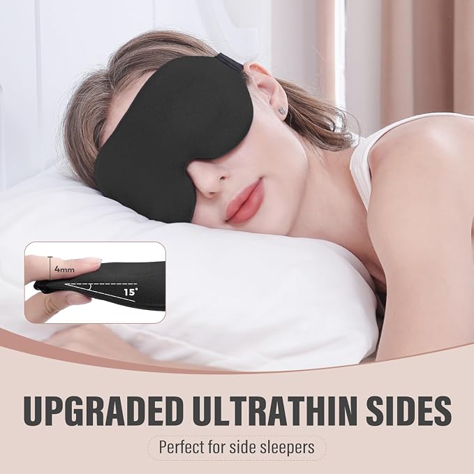 YIVIEW Sleep Mask for Side Sleeper, Complete Light Blocking 3D Sleeping Eye Mask - Image 2
