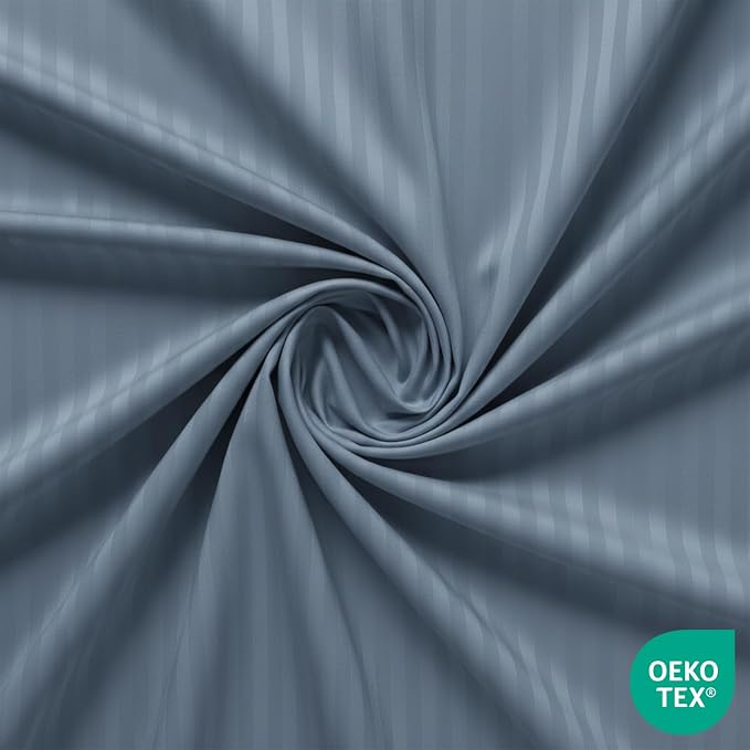 Feather & Stitch 1 Piece Fitted Sheet Full Size, 100% Cotton Damask Sateen Weave - Image 3