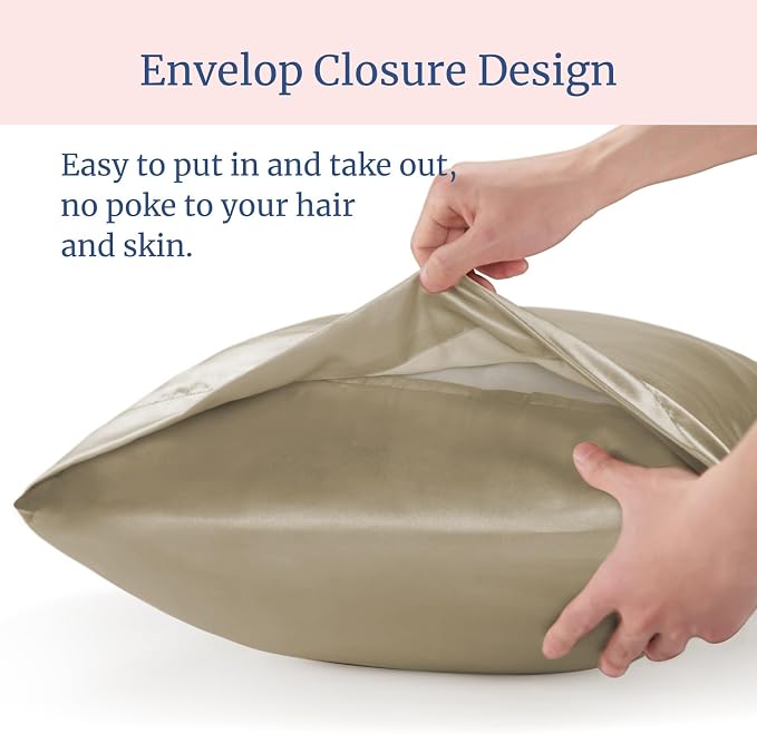 BEDELITE Satin Pillowcase for Hair and Skin, Super Soft and Cooling Similar to - Image 6