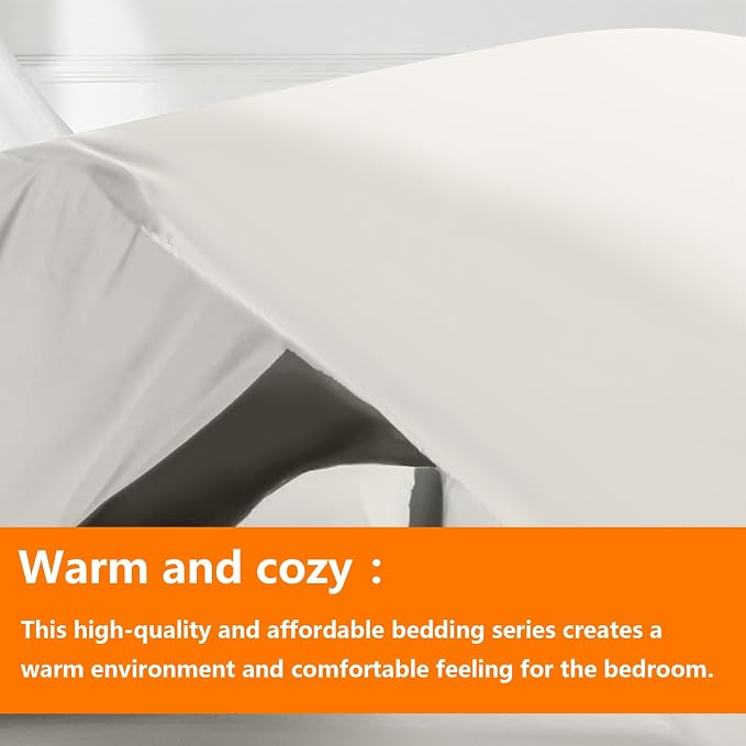 TAIMIT Ivory Twin Size Comforter Set - Image 2