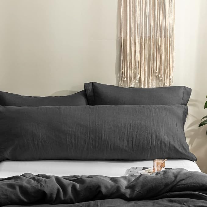Simple&Opulence Body Pillow Cover 20" x 54", 100% Pure Linen, Ultra Soft and - Image 6