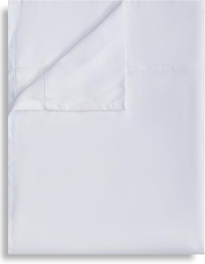 King Flat Sheet Only, 1 Pack White Top Bed Sheets, Soft Breathable Brushed by Culve