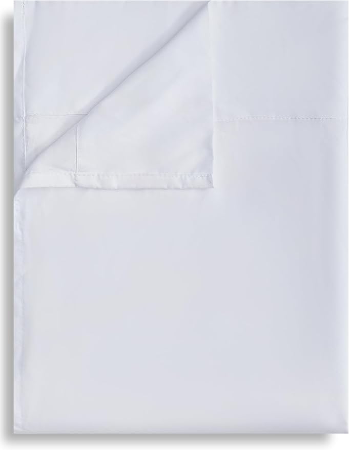 Queen Flat Sheet Only, 1 Pack White Top Bed Sheets, Soft Breathable Brushed by Culve