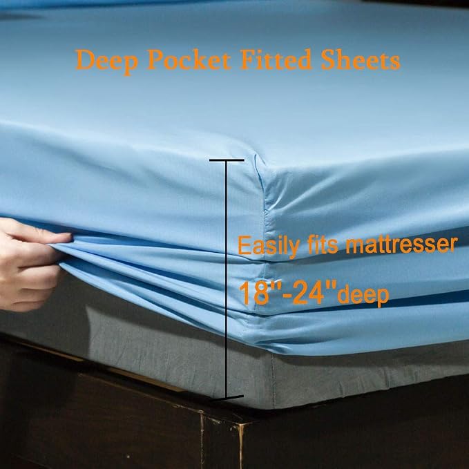 SONORO KATE Bed Sheet Set Super Soft Microfiber 1800 Thread Count Luxury - Image 3