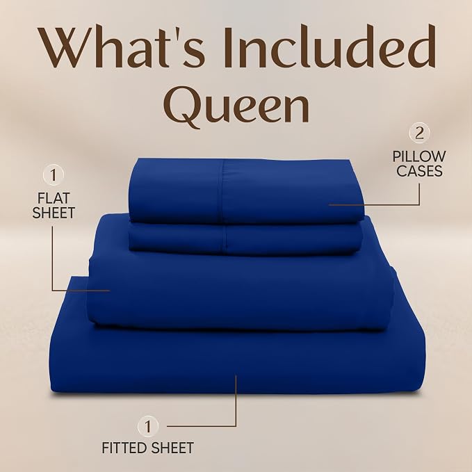Utopia Bedding Queen Size Sheet Set – 4 Piece Bed Sheets, Soft and Breathable - Image 3
