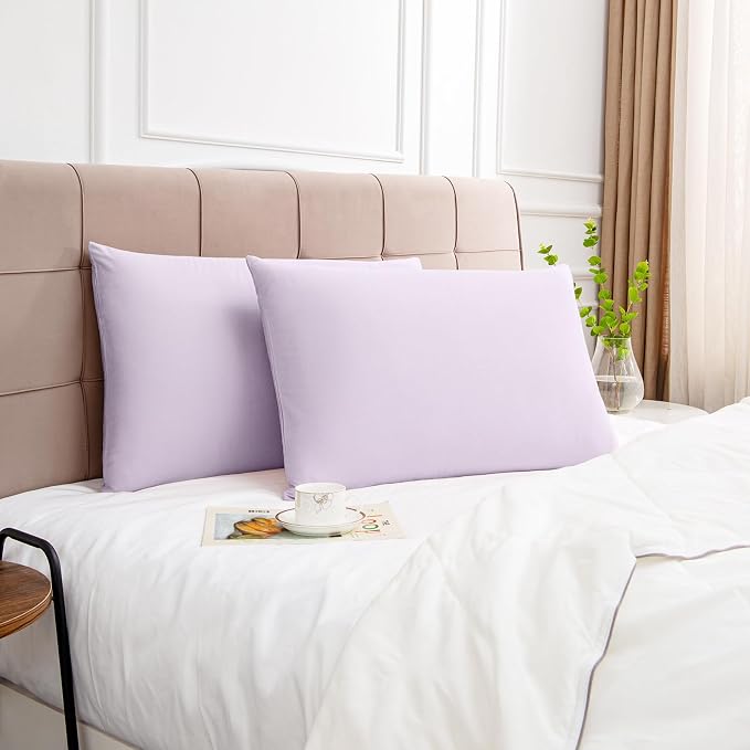 100% Cotton Standard Pillowcases Set of 2, Deep Dream 600 Thread Count Pillow - Image 6