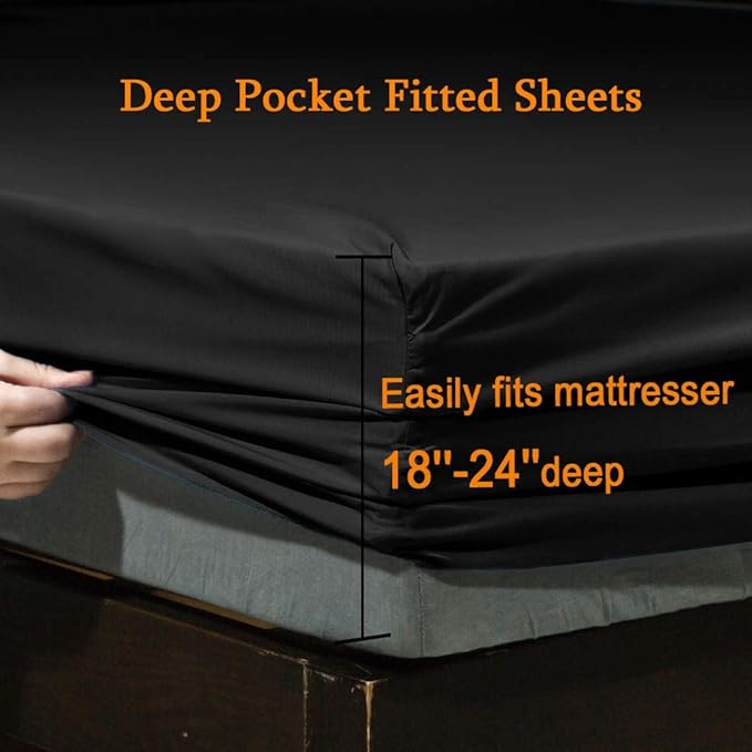 SONORO KATE Bed Sheet Set Super Soft Microfiber 1800 Thread Count Luxury - Image 3