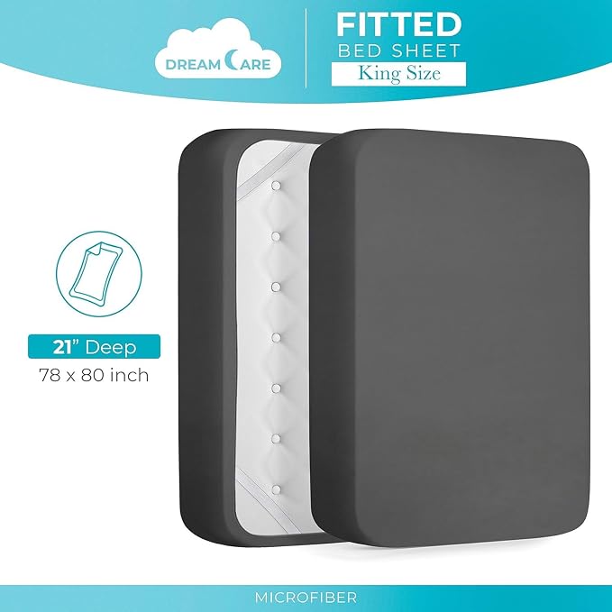 DREAMCARE King Fitted Sheet - Image 4