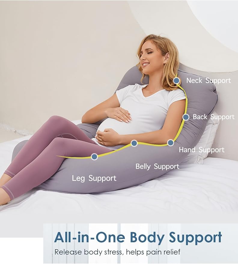 ZZZhen Pregnancy Pillow for Sleeping, G Shaped Maternity Pillow - Image 2