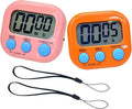 2 Pack Small Digital Kitchen Timer Magnetic Back and On/Off, Classroom Timers by Soseelnee
