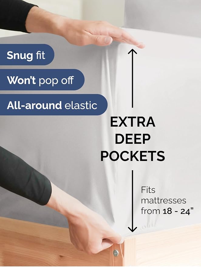 Extra Deep Twin Sheet Set - Image 3