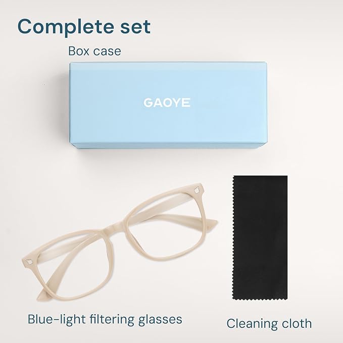 Gaoye Milky Blue Light Glasses for Computer & Gaming - Image 7