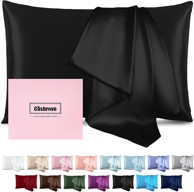 Silk Pillow Cases for Hair and Skin Mulberry Silk Pillowcase Soft Breathable by Casbrove