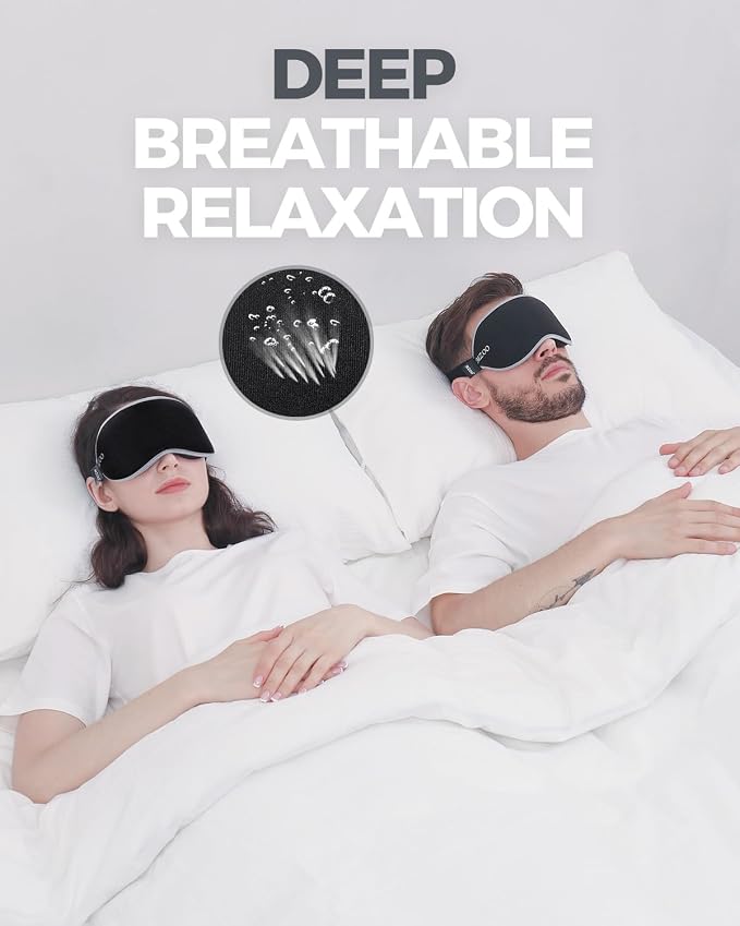 MZOO Luxury Sleep Mask for Back, Side Sleeper, Complete Light Blocking Sleeping - Image 5