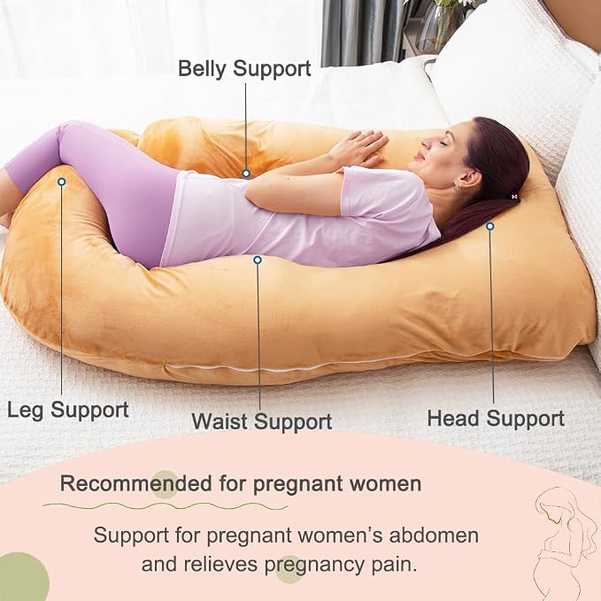 60 Inch Pregnancy Pillow for Sleeping, Extra Large U Shaped Body Pillow - Image 6