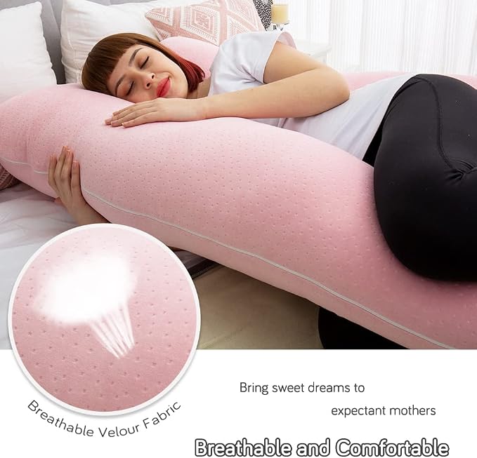 60 Inch Pregnancy Pillows for Sleeping, Extra Large U Shaped Body Pillow - Image 4