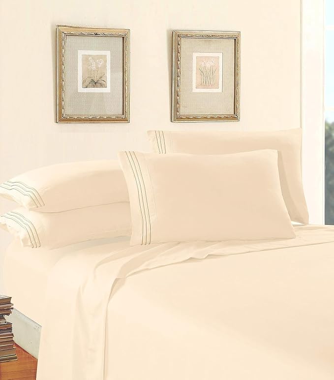 Elegant Comfort Luxury 1500 Premium Hotel Quality Microfiber 4-Piece Sheet Set - Image 3