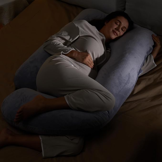 Momcozy Pregnancy Pillows for Sleeping, U Shaped Full Body Maternity Pillow - Image 2