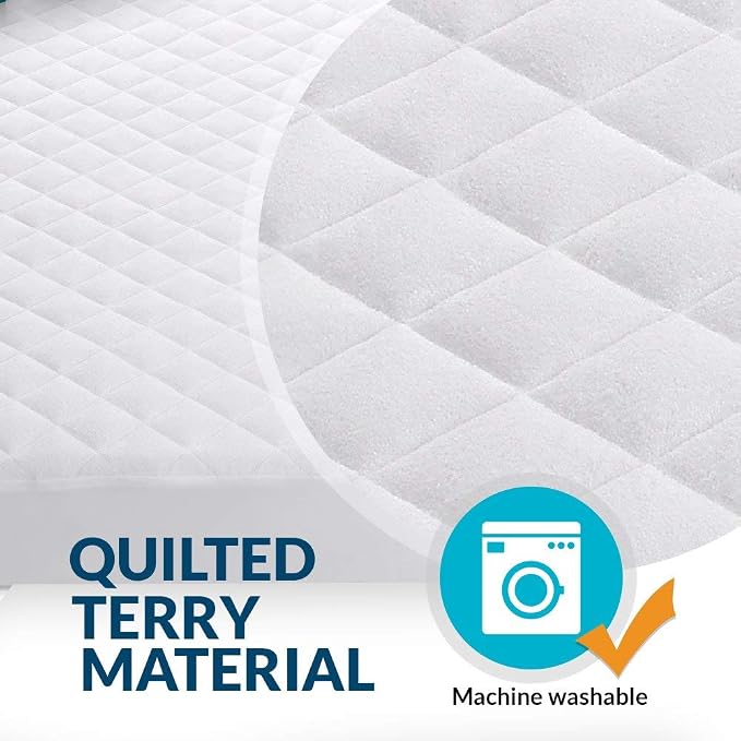 PlushDeluxe Crib Mattress Protector, 100% Waterproof, Ultra Soft Viscose Made - Image 6