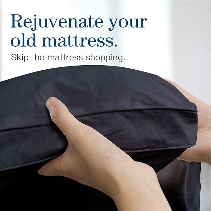 COONP California King Mattress Topper, Extra Thick Pillowtop, Cooling Plush - Image 4