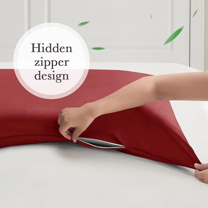 Curved Pillow Case King Size, Side Sleeper Pillow Cases Cover Cooling Rayon - Image 6