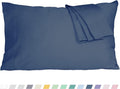 Pillow Cases, Standard Queen Size Cotton Percale Weave Pillowcases, Pre-Shrunk by HOMTEC