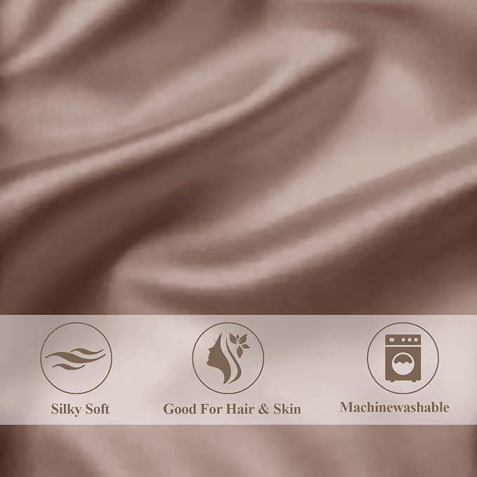 King Satin Pillowcase for Hair 2pc, Similar to Silk Pillow Cases, Easier Care - Image 5